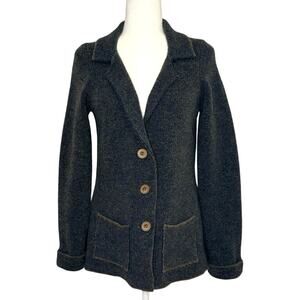 Cocogio Cardigan Sweater Blazer Women's M Gray Tan